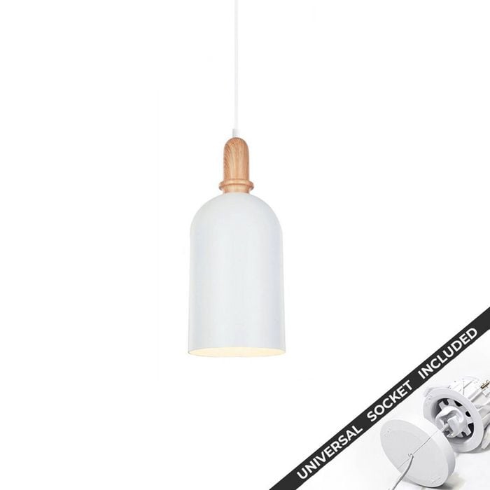 Snap Lighting Horten Metal Downlight to Pendant Light Conversion Kit White
