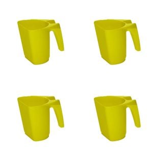 4PK AgBoss Pet and Livestock Plastic Food Scoop FeedMaxx 1kg Yellow