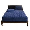 Anycozy Crystal Velvet King Mattress Cover – Navy Blue Thick Quilted Soft Plush Sheet