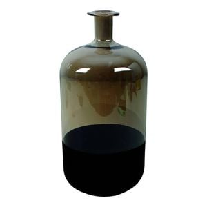 Maine & Crawford Lena 25x12cm Glass Banded Vase - Black