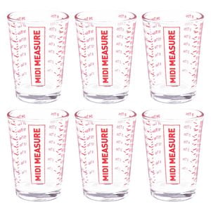 6PK Appetito Midi Measure Glass 125ml Home Kitchen Cooking
