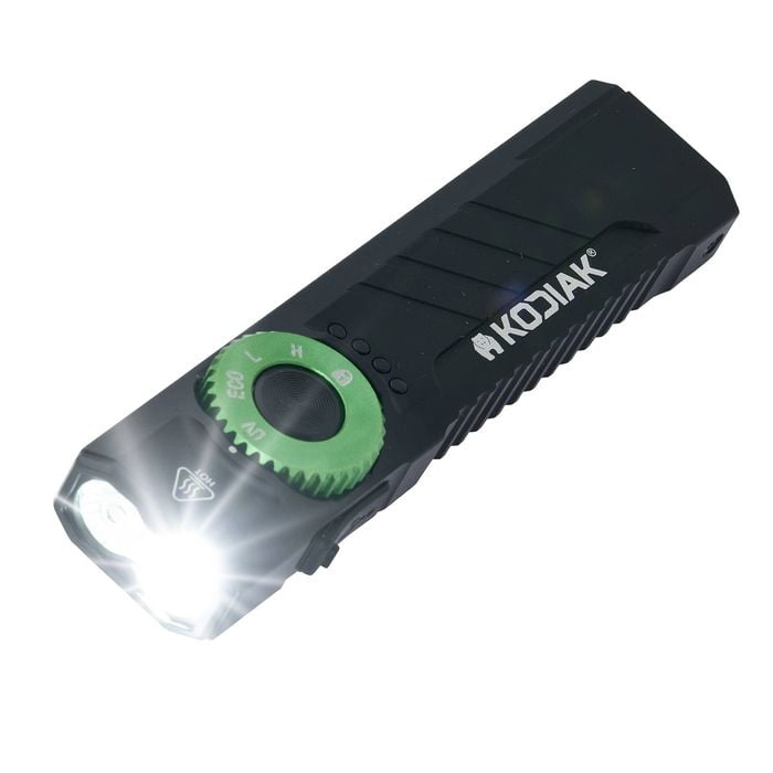 Kodiak 1,200 Lumen Krux Rechargeable EDC Torch With UV & Laser