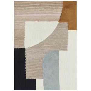 The Rug Connection Issey Elroy Cream 330x240cm - Extra Large Hand Tufted Wool Indoor Floor Rug