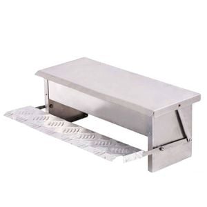 6.5l Automatic Chook Chicken Feeder Poultry Auto Treadle Aluminium Metal Coop