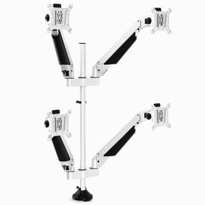 Desky Quad Monitor Arm - White