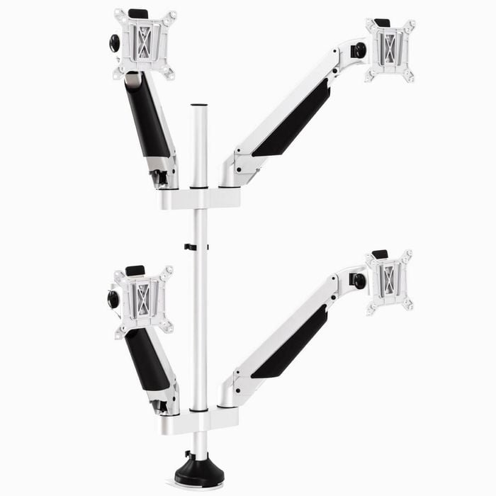 Desky Quad Monitor Arm - White