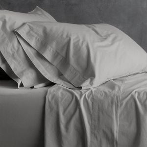 Park Avenue European Vintage Washed Cotton Sheet Sets Queen Coal