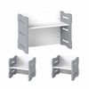 Costway Activity Table Chair Set Convertible Study Play Desk Stools Grey