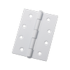 Lane 100mm Fixed Pin Butt Hinge Matte White - 2 Pack