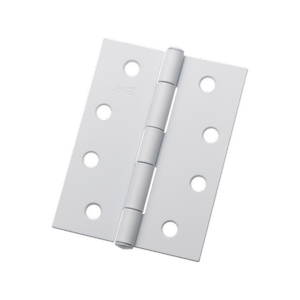 Lane 100mm Fixed Pin Butt Hinge Matte White - 2 Pack
