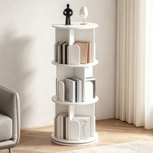 Ufurniture 3-Tier Rotating Bookshelf Corner Display Shelf Organizer Storage Rack