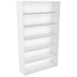Lugna 1536 x 900 x 280mm White 5 Shelf Storage Cabinet - White