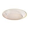 6x 10pc Partyware Reusable Heavy Duty Oval Bowl Set W/ Gold Rim 155x98x30mm