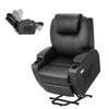 Advwin Lift Recliner Chair PU Leather Lounge Armchair Padded Seat Sofa Couch Black