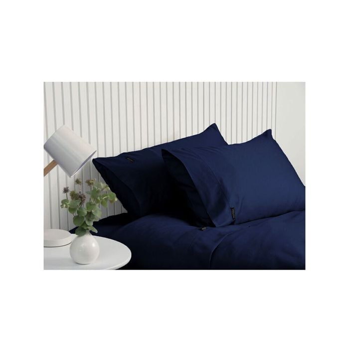 Sheraton Luxury 1000tc Cotton Double Fitted Sheet Set W/ Pillowcases Nightfall