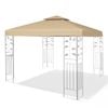 3x3m Gazebo Cover 2-tier Canopy Replacement Outdoor Waterproof Shelter Top
