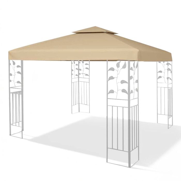 3x3m Gazebo Cover 2-tier Canopy Replacement Outdoor Waterproof Shelter Top