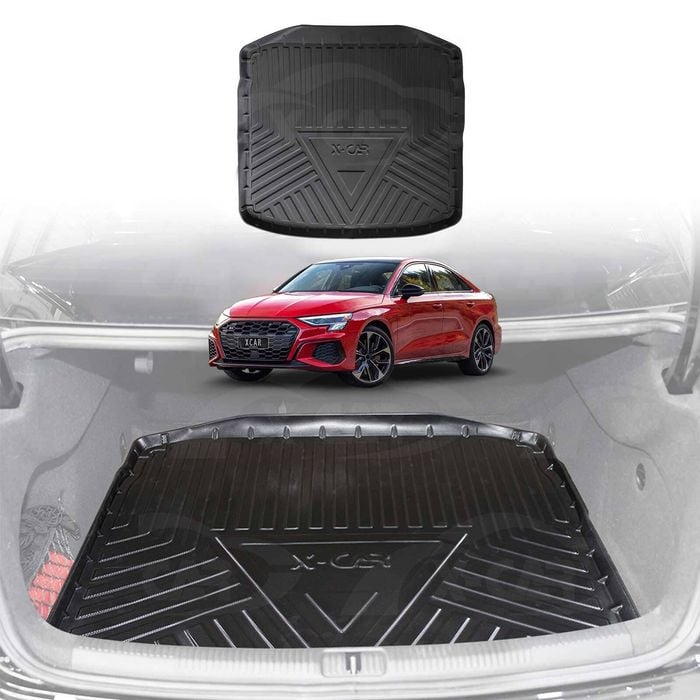 Heavy Duty Trunk Cargo Mat Boot Liner Luggage Tray Fit Audi A3 S3 RS3 Sedan 2013-Onwards