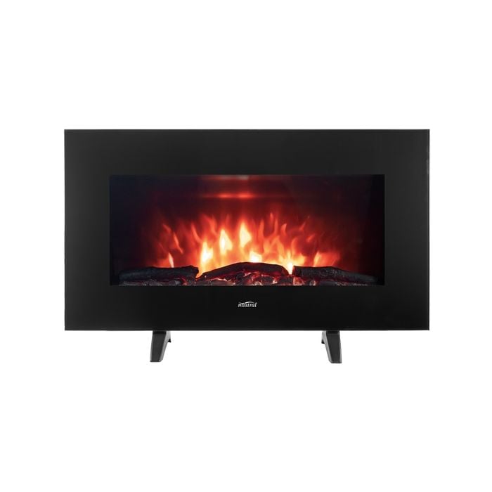 Mistral 2000W Black Flame Effect Heater