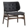 Modern Furniture HEATH 65x77cm Lounge Chair - Walnut & Charcoal