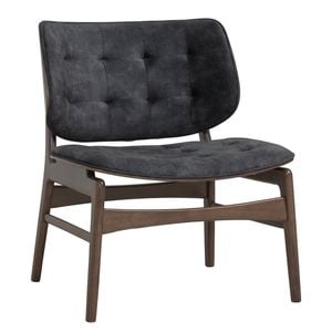 Modern Furniture HEATH 65x77cm Lounge Chair - Walnut & Charcoal