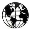 Wall Decor Globe Black 50cm Diameter
