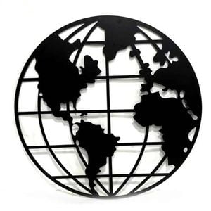 Wall Decor Globe Black 50cm Diameter