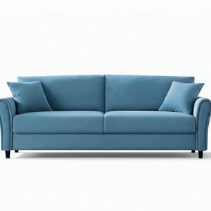 New Cozza Linen Sofa - Blue