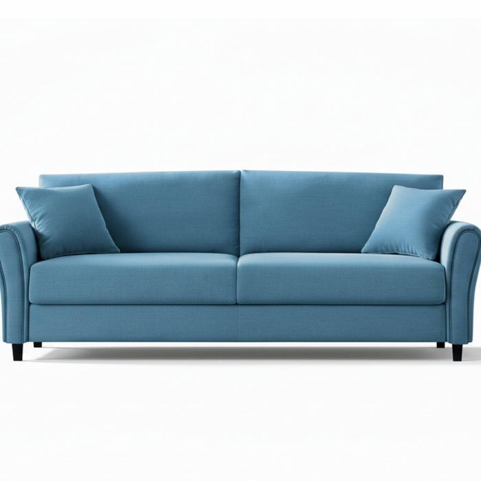 New Cozza Linen Sofa - Blue
