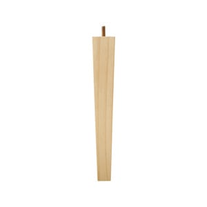 Adoored 400mm Square Tapered Raw Pine Furniture Leg