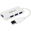 StarTech.com Portable 4 Port SuperSpeed Mini USB 3.0 Hub - 5Gbps - White - Add four external USB 3.0 ports