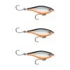 3x Rapala 8cm X Rap Twitchin' Mullet Slow Sink Glidebait Fish Lures - Red Belly