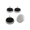 Surface Gard 29mm White Plastic Cushioned Glide - 4 Pack
