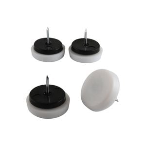 Surface Gard 29mm White Plastic Cushioned Glide - 4 Pack