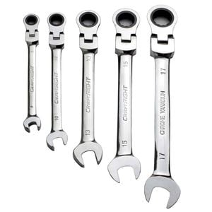 Craftright 5 Piece Flexible Ratchet Spanner Set
