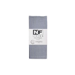 4pc NF Home & Entertaining Essentials Maison Napkins 45x45cm Striped Navy