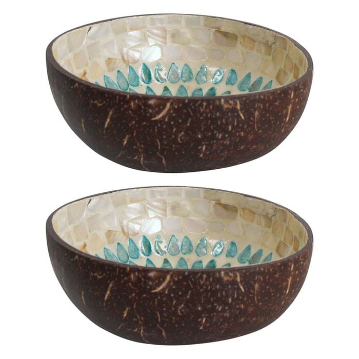 2PK LVD Sunflower 13cm Decorative Coco MOP Bowl Home Decor Round