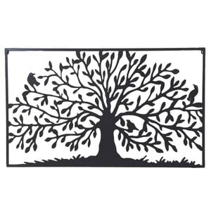 P&P 90×1×54cm Black Tree of Life Metal Wall Decor for Living Rooms, Bedrooms & Offices, Modern Art Piece