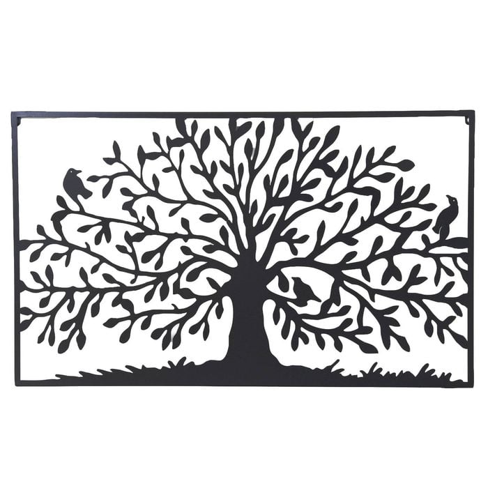 P&P 90×1×54cm Black Tree of Life Metal Wall Decor for Living Rooms, Bedrooms & Offices, Modern Art Piece