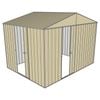 Build-a-Shed 3.0 x 2.3 x 2.3m Gable Single Sliding Side Door Shed - Cream