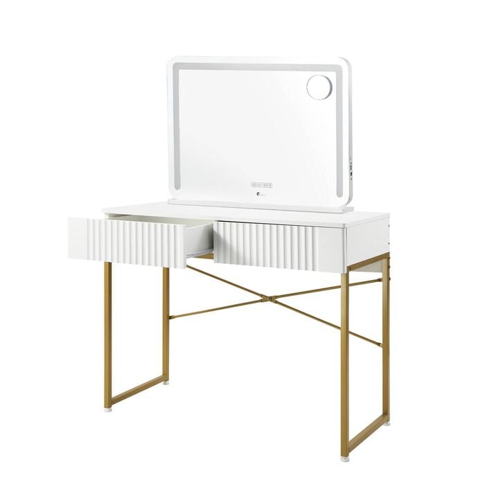 Oikiture Dressing Table Bluetooth Hollywood Makeup Mirror 80x62cm Vanity Mirrors