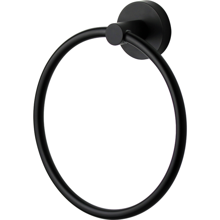 MIXX Chia Matt Black Round Towel Ring
