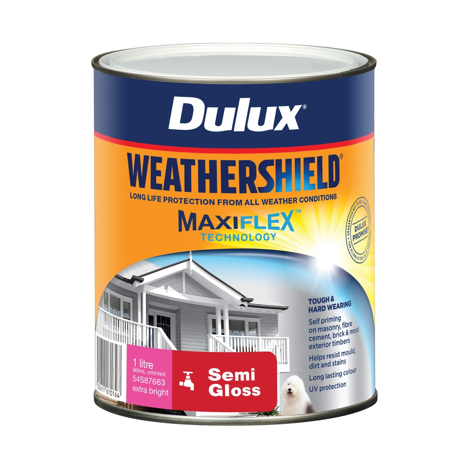 Dulux 1L Exterior Paint Weathershield Semi Gloss Extra Bright Bunnings Australia