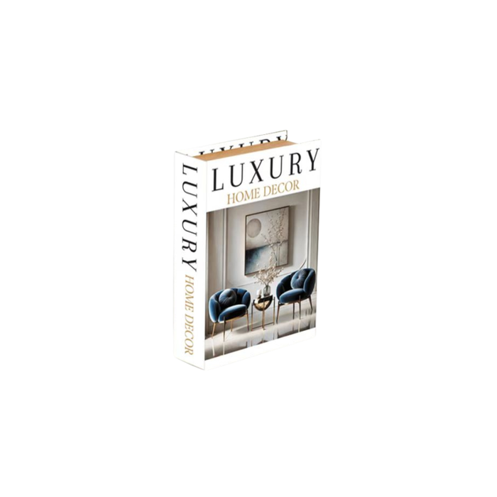 Elegant Collections Luxe Home Medium Faux Décor Table Book Storage Box