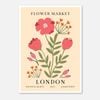 Galrie Charming Vintage Flower Market Botanical Art Print London Edition, Poster Only, A2 42 x 60cm (16 x 24inch)