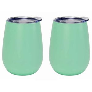 2PK Annabel Trends 295ml Stainless Steel Wine Tumbler - Gelato Mint