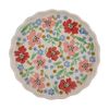 Ladelle Camille Pie Dish Baking Kitchen Bakeware Hand-painted Florals
