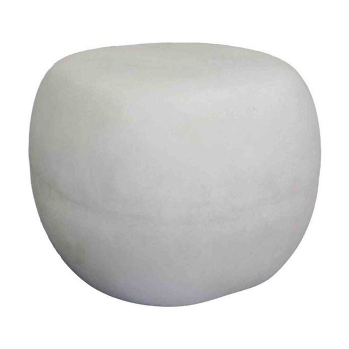 Modern Furniture ROCCO Indoor & Outdoor Pebble Side Table Stool - White Concrete