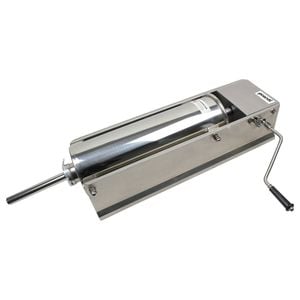 Pronti 5L Stainless Steel Horizontal Sausage Meat Filler Stuffer Maker 4 Tubes for Household