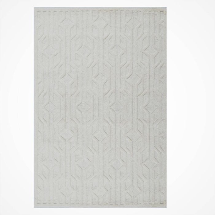 Contemporary Handwoven Wool Rug-Mavis 6371-Ivory-160x230cm